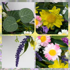 J'FLORU Large Spring Wreaths for Front Door 28 Inch Artificial Spring Wreath Summer Flower Wreath with Daisy and Lavender for Indoor Outdoor Wall Window and Easter Celebration - Image 5