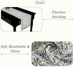 Ridhi Hand Block Print Table Runner Indigo Floral 16x90 Inch 100% Cotton - Image 3