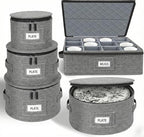 Cirhy Rigid China Storage Containers, Mug & Cup Organizer,5-Piece Set,Grey by Cirhy