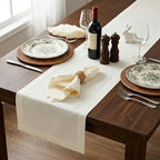 Solino Home 100% Pure Linen Table Runner Ivory Extra Long, Fete 14 x 156 in - Image 3