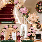 8PCS Large Christmas Magnolia Flowers for Christmas Tree Wreath - Image 4