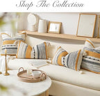 BlissBlush Decorative Lumbar Throw Pillow Cover 12x20 Boho Yellow Mustard Accent Cushion for Couch Sofa Farmhouse Pillowcase for Bedroom Living Room Home Décor Cover ONLY - Image 5