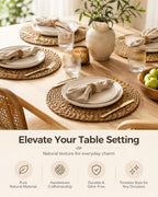 GYKLE Woven Placemats Set of 20, 11.8Inch Round Placemats - Image 4