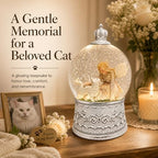 Cat Memorial Gifts for Loss of Cat Sympathy Gift, Snow Globe with Auto Swirling Glitter & 6H Timer, Battery or USB Powered, Cat Remembrance Gifts for Home Decor - Image 2