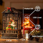Christmas Snow Globe, Lighted Christmas Tree Clara &Nutcracker Scene, Musical Snow Water Lantern Swirling Glittering Holiday Decoration and Gift for Family or Friends - Image 2