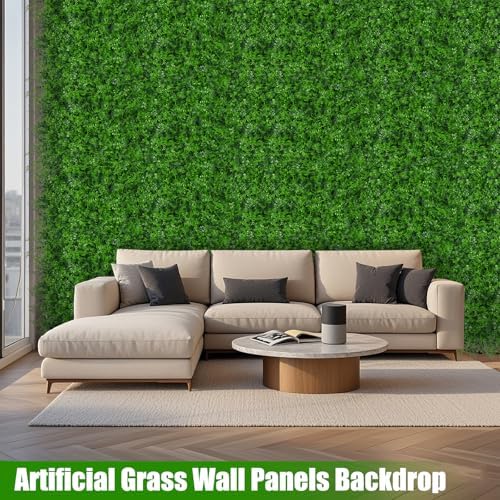 8Pcs Artificial Grass Wall Panels,20"x20" Boxwood Wall Panels - Image 4