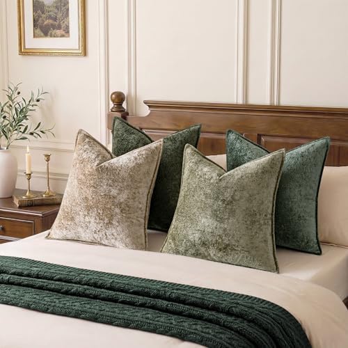 a moment Throw Pillow Covers 20X20 Inch 4 Packs,Soft Velvet Decorative Pillow Cases with 3D Ice Flower,Texture Modern Accent Cushion Covers for Sofa Couch Home Decor Quiet Oasis - Image 6