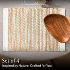 Hausattire Woven Table Placemats Set of 4 - Rust, Jute Boho Outdoor Table Mats for Kitchen Dining Decoration | Easy Clean Heat Resistant Farmhouse Dinner Spring Easter Placemat - 13x19 Inch - Image 7
