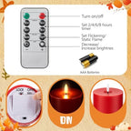 Retisee 3 Pcs 6/8/12" Fall Flameless LED Candles Decorations for Home - Image 4