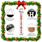 SRongmao Merry Christmas Porch Sign Christmas Front Door Hanging Decorations 8x48inch Vertical Wooden Indoor Outdoor Standing Signs For Home Yard Farmhouse Holiday Decor - Image 6