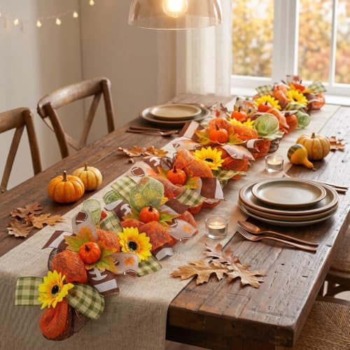 Fall Football Garland, Football Decorations for Home, Autumn Decor - Image 2