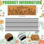 Tinideya 2 Pcs Large Wildflowers Layered Doormat Floral Front Door Mat - Image 2