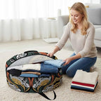 36 Inch Round Storage Bag 2 Pack,Polynesia Sea Turtle Waterproof Wreath Storage Container with Handles&Zipper Traditional Tribe Ocean Life Closet Organizer Bags Garland Box - Image 4