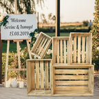 5 Pcs Wooden Crates for Display, Nesting Wood Crate for Storage, 5 Size - Image 2