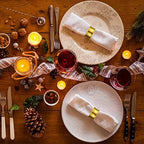 Hotop 96 Pcs Gold Napkin Rings Bulk, Metal Napkin Holder Rings - Image 3