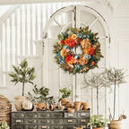 WANNA-CUL 24 Inch Fall Hydrangea Peony Wreath Front Door Wreath - Image 6