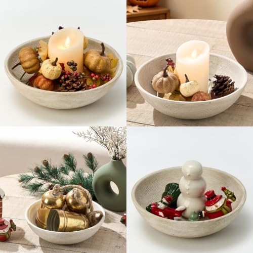 Vanselia Decorative Table Bowl Ceramic Trays Home Room Decor (10" Retro) - Image 2