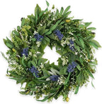 HomeKaren Wreaths for Front Door 22", Door Spring Wreath with Eucalyptus Olive Boxwood Leaves, Greenery Wreath Door Decoration for Spring Summer All Season Home and Outdoor by HomeKaren