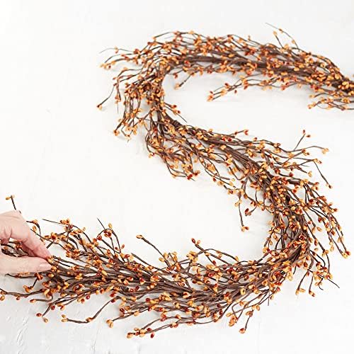 Fall Thanksgiving Pip Berry Garland – 54" Rustic Farmhouse Autumn - Image 4
