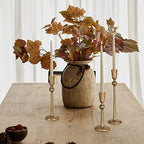 Antique Brass Iron Taper Candle Holder - Set of 3 Decorative Candle Stand - Image 5
