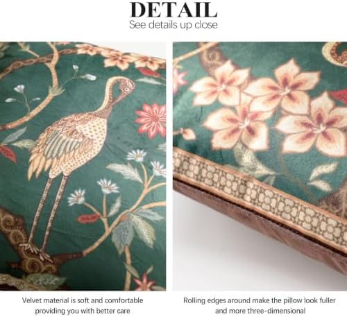 ISAENNE Designer French Velvet Throw Pillow Cover,Set of 2,18"x18"-Mitchell - Image 6
