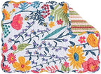 Anaya Bright Flowers 100% Cotton Set of 6 Placemats 13" x 19" - Image 2