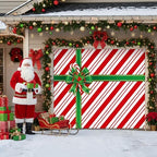 HunnmingRe 7 x 8 ft Christmas Garage Door Cover, Xmas Candy - Image 4