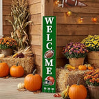 Football Porch Decor for Outdoor - Football Porch Sign for Front Door Sign, Welcome Decorations for Home Wall Indoor Supply Each 47.24 ×7.87 Inches - Image 3