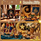 Lyrow 12 Pcs Ramadan Gifts for Women Men Ramadan Mubarak Candles 3.5 oz Scented Soy Wax Candle Islamic Muslim Candles Islamic Party Favors Gifts for Home Muslim Islam Festival Decor (Black Gold) - Image 5