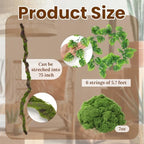Giegxin 3 Pack Enchanted Forest Branch Vine, 75 Inch, Monstera Leaves Vines - Image 2