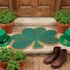 Tinideya St. Patrick's Day Welcome Doormat Outdoor Shamrocks Coir Door Mat - Image 5
