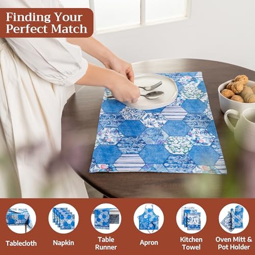 Maison d' Hermine Placemats Set of 4 Reusable 100% Cotton (13"x19") - Image 4
