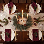 Yinder Cypress Leaves Wreath 14" 5-Hole Gold Centerpiece - Image 2