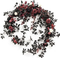 Ling's moment Black Artificial Flower Garland Wedding Arch 9 FT by LingsMoment