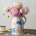 Pink Blue and White Pitcher Vase, 8 Inch Vintage Chinoiserie Ceramic Flower Vase, Rustic Retro Ice Cracked Antique Porcelain Vases for Home Farmhouse Table Centerpieces Shelf Decor ﻿ by Unknown