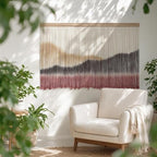 AKSWSHO Large Dip-Dye Macrame Wall Hanging Tapestry 59"x38" - Image 4