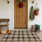 JTJ Easy Jute 4x6 Country Rug, Black & Tan Plaid, Washable - Image 3