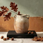 Dobbyby Ceramic Flower Vase 7.6 inch Farmhouse Rustic Vase Decorative Pottery Terracotta Vases for Home Decor Table Mantle Fireplace Living Room Bathroom Wedding Centerpiece (Aged Terra) - Image 5