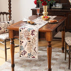 ISAENNE Designer Vintage Linen Table Runner,87"x12"-Xipeia - Image 3