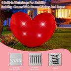 7ft Valentine's Day Inflatable Heart Decoration, Outdoor Blow Up Valentine Yard Inflatable Heart with Built-in LED Lights, Blow Up Romantic Decor for Outdoor Party Lawn Yard Garden Wedding Holiday - Image 4