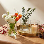 16 Pcs Glass Cylinder Bud Vases for Centerpieces 4 Inch Tall - Image 2