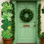 Yerliker 39 Inch St. Patrick's Day Wooden Porch Decor Wooden Shamrocks Standing Sign Decoration St. Patrick's Day Outdoor Shamrocks Clover Sign for Porch, Yard, Front Door, Garden, Patio, Outdoor - Image 5