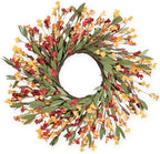 Fall Wreaths for Front Door Outside 24 inch Fall Door Wreath Fall Decorations for Home Decor Autumn Wreath for Fall Front Porch Thanksgiving Harvest Halloween Farmhouse Outdoor Indoors Window Wall by CHEAWRTZ