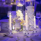 Foaincore 72 Pack Glass Candlestick Holders Bulk 2.5 Inch Taper Candle Holders Small Ritual Candle Stand Table Centerpieces for Wedding Christmas Valentine's Festival Party Dining Decorations (Clear) - Image 4
