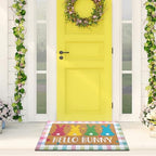 Tinideya 2 Pcs Hello Bunny Easter Layered Mat for Front Door - Image 6
