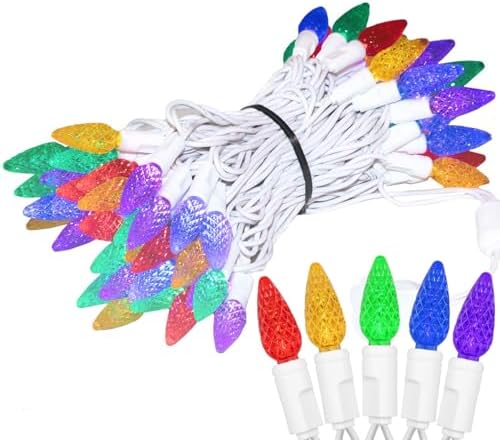Novelty Lights 24FT 70 LED C6 Outdoor Rainbow Christmas String Lights - Image 7