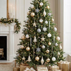 Valery Madelyn Christmas Ball Ornaments, 100ct White and Gold Shatterproof Christmas Tree Decorations Set, Elegant Hanging Ornaments for Xmas Trees Bulk Holiday Wedding Party Decor - Image 6