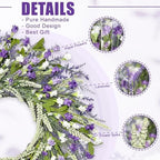 Artgar 26 Inch Spring Wreaths for Front Door, Large Paper Flower Wreath - Image 2