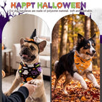 Abbylike 50 Pcs Halloween Dog Bandanas Bulk Cute Dog Paw Prints Pattern - Image 4