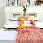 16 Pack Peach Cheesecloth Table Runner 23 x 120 Inch 10Ft - Image 5